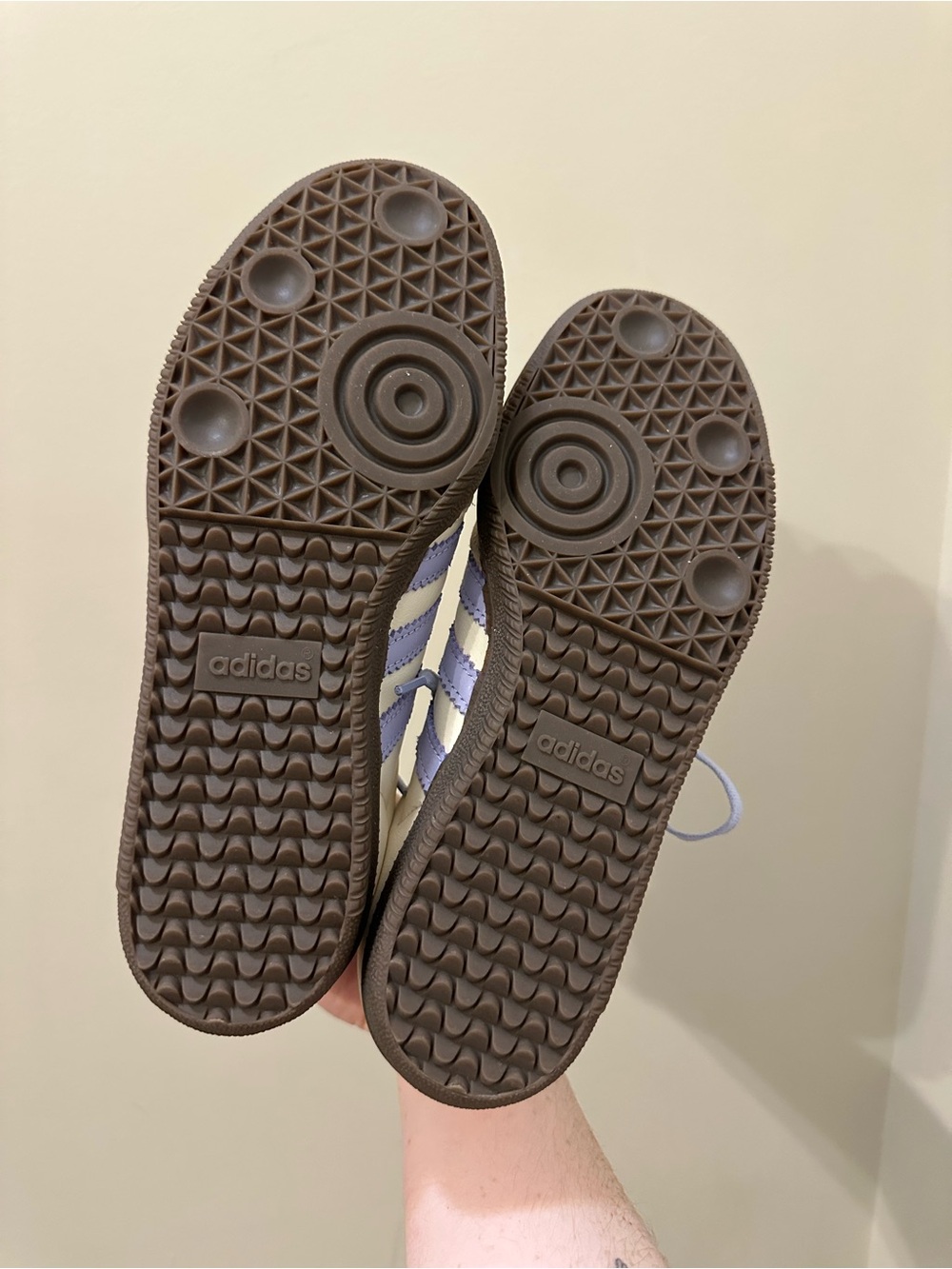Adidas Women's Cream & Lavender Sambas - Picture 4 of 4